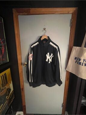 New York Yankees Navy Track Jacket with White Logos